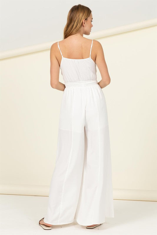 swvws Remember Me Front Sash Cutout Jumpsuit