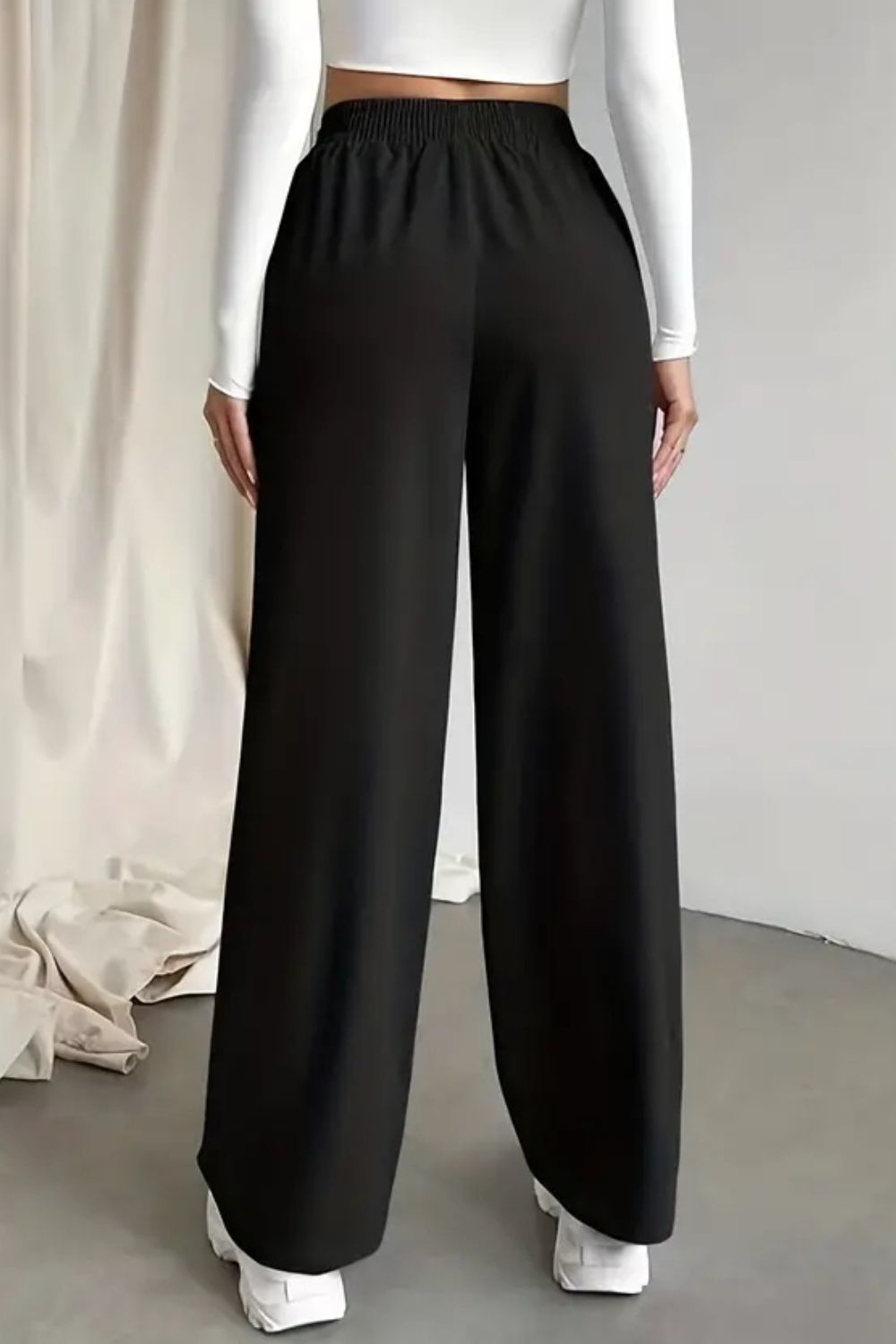 swvws Tied Straight Leg Pants with Pockets