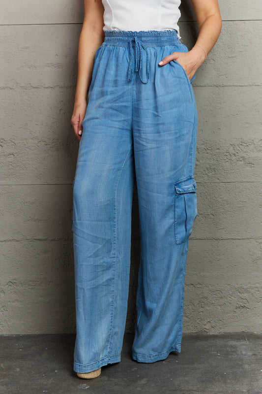 swvws GeeGee Out Of Site Full Size Denim Cargo Pants