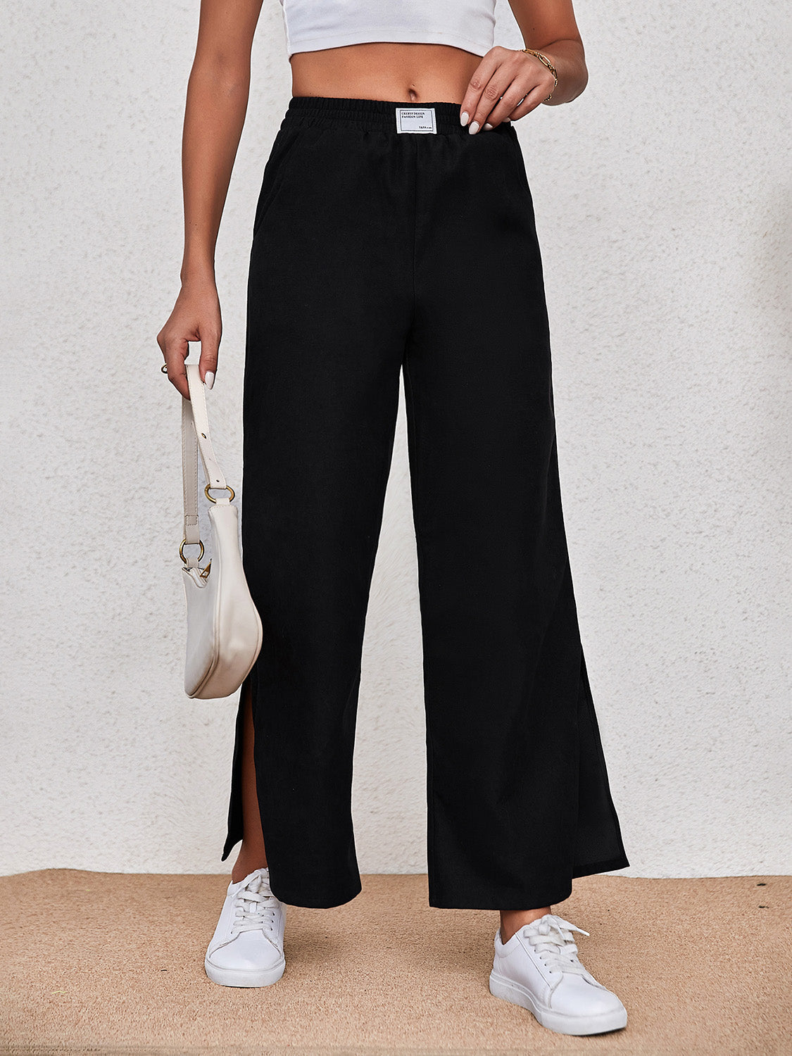 swvws Wide Leg Slit Pants