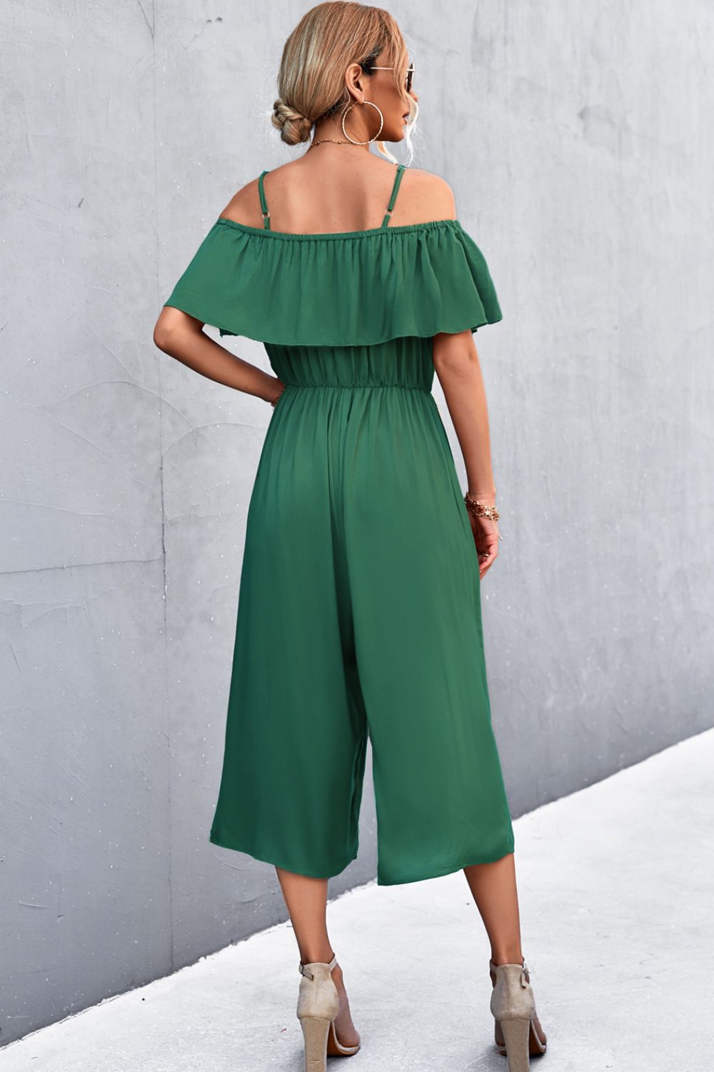 swvws Spaghetti Strap Layered Jumpsuit