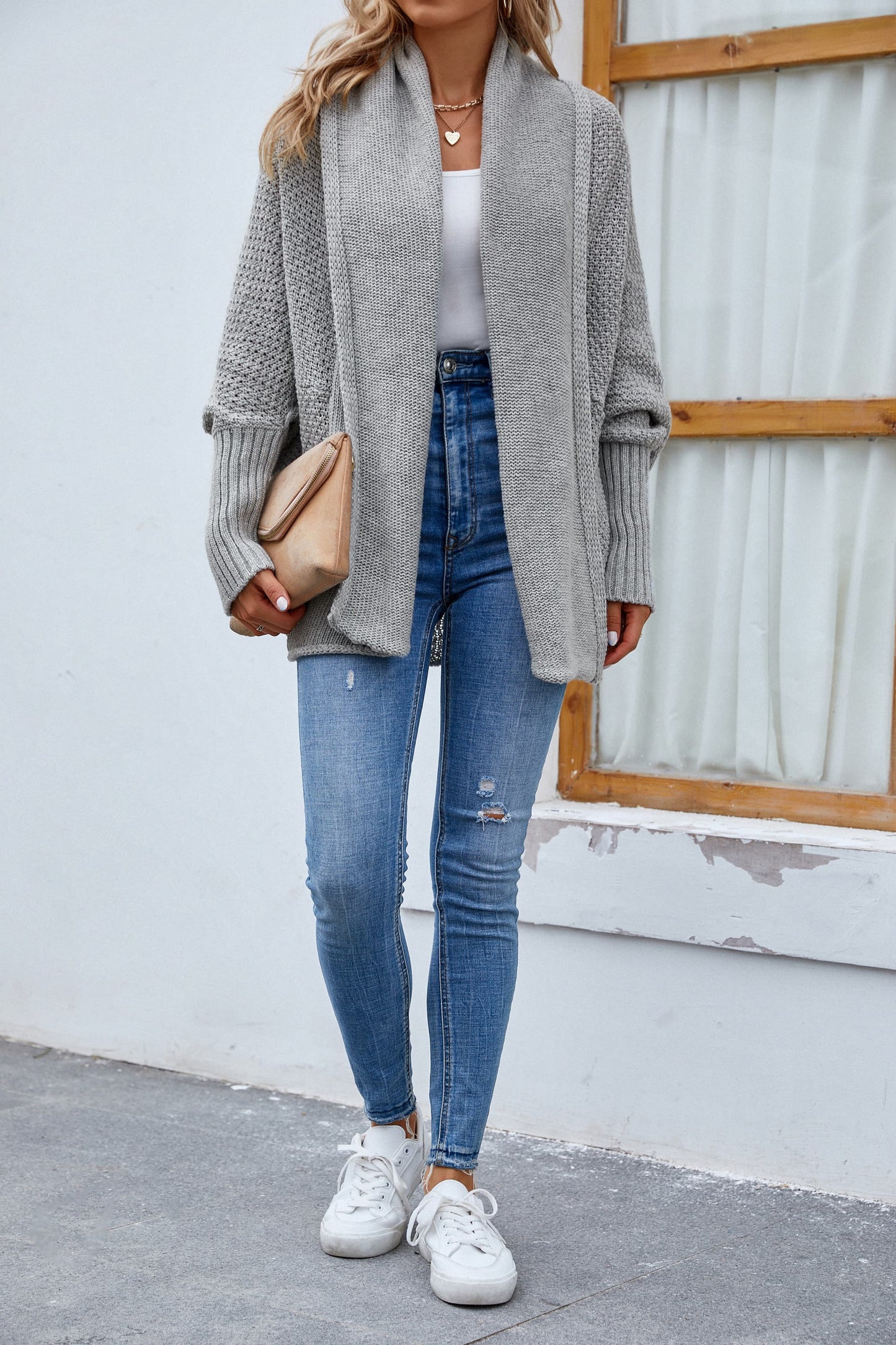 swvws Open Front Long Sleeve Cardigan