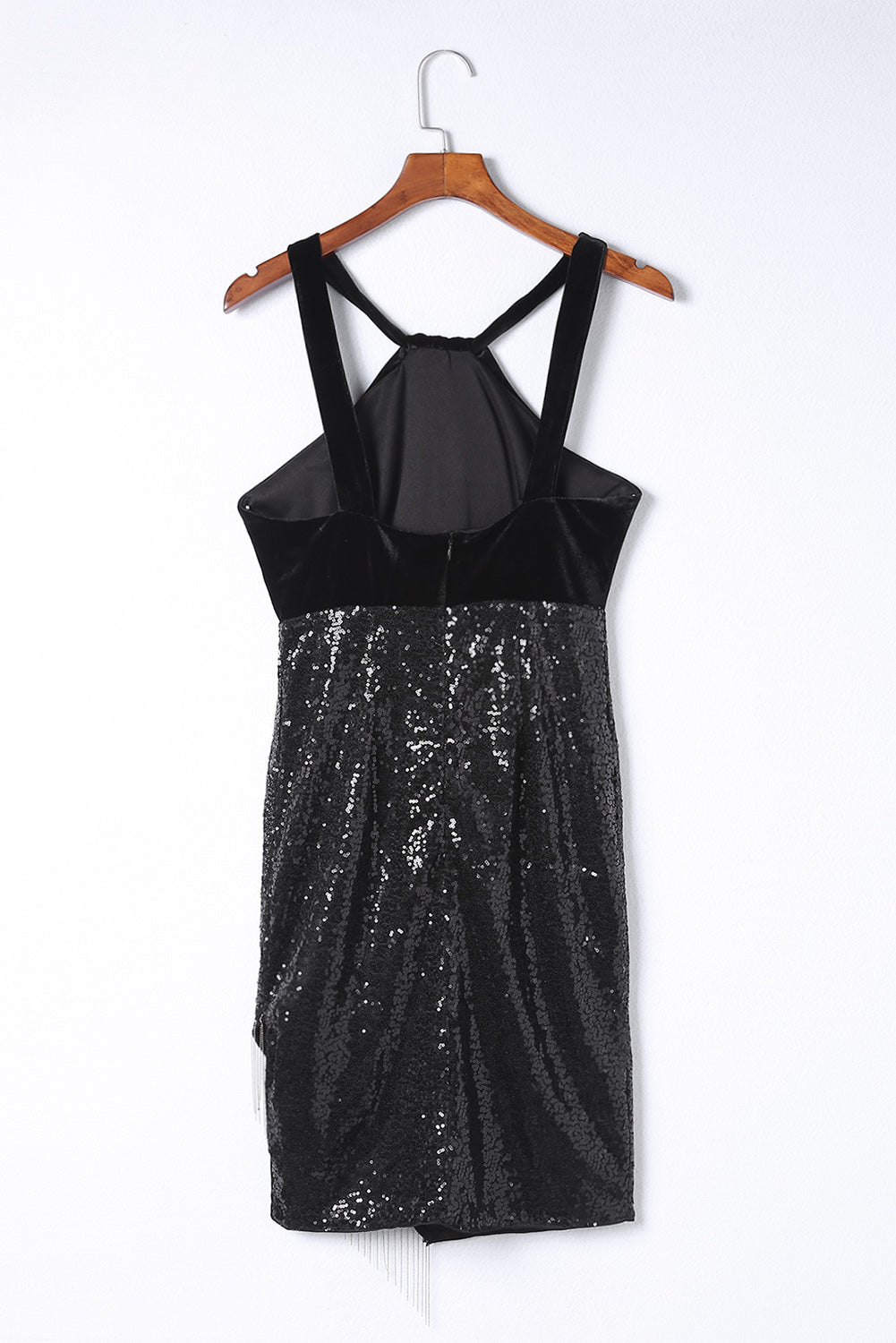 swvws Sequin Fringe Detail Sleeveless Dress