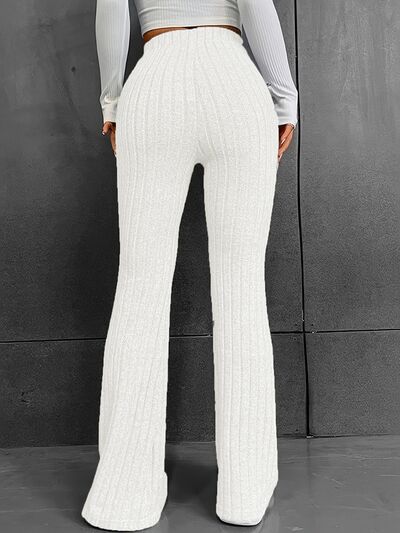 swvws Ribbed High Waist Bootcut Pants