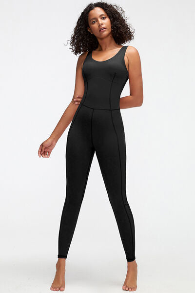 swvws Crisscross Wide Strap Active Jumpsuit