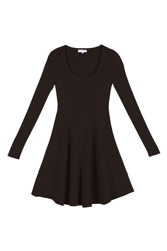 swvws Knitted fit and flare dress