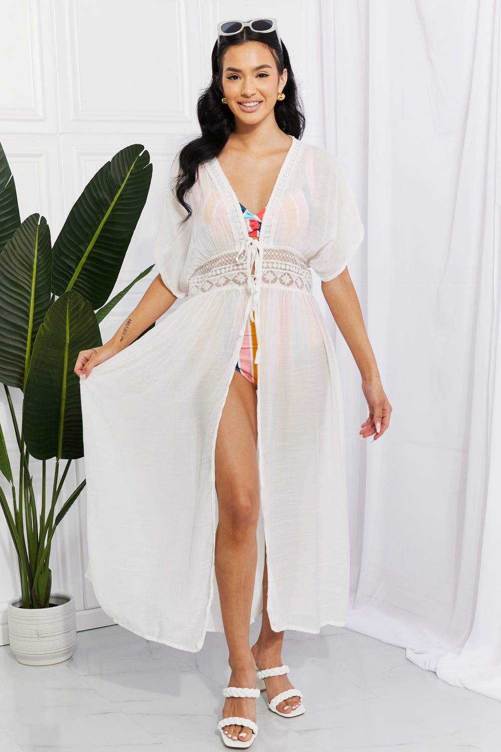 swvws Marina West Swim Sun Goddess Tied Maxi Cover-Up