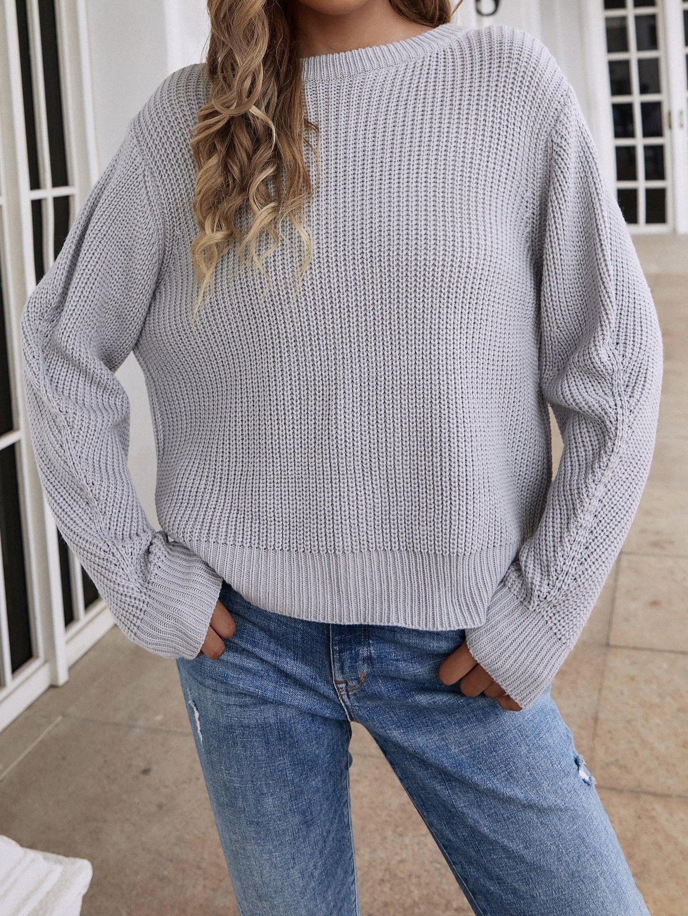 swvws Button Down Rib-Knit Reversible Sweater