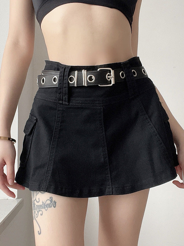 Sixsr Lining Cargo Mini Skirt