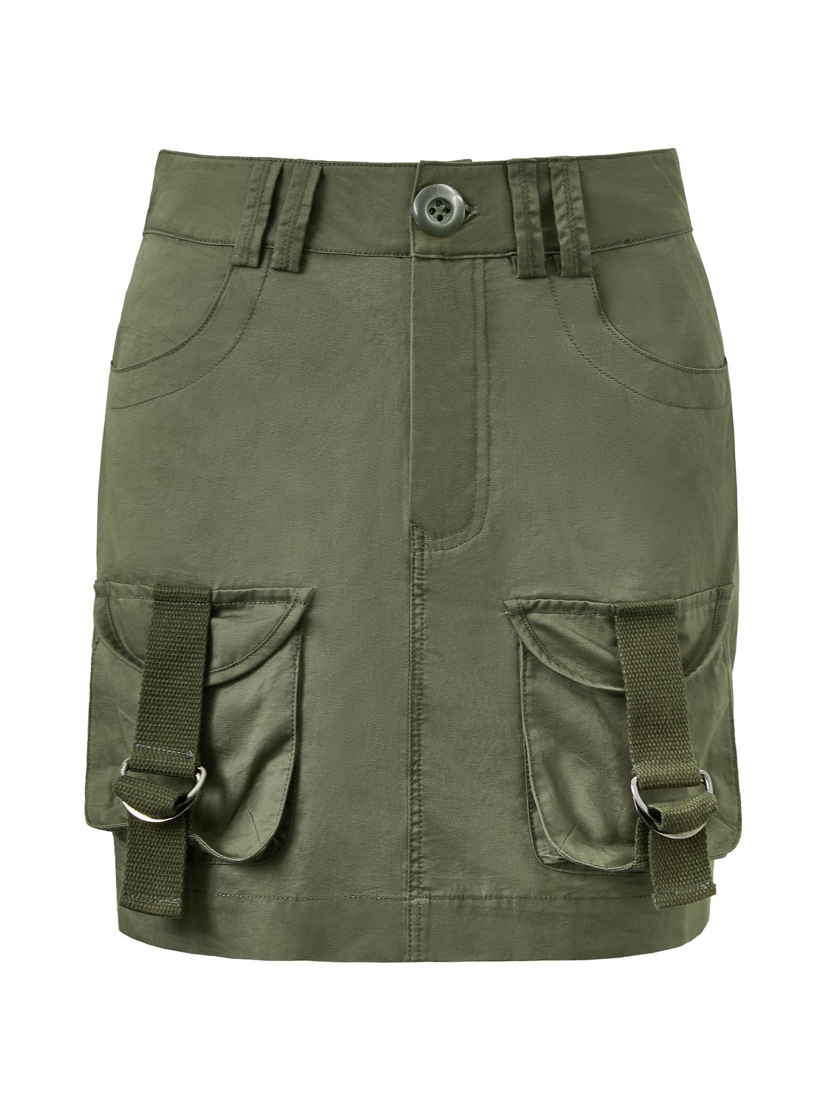 Sixsr Size Friendly Pocket Cargo Mini Skirt