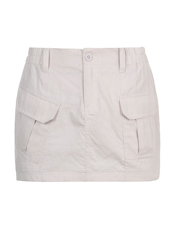 Sixsr Cargo Pocket Micro Mini Skirt