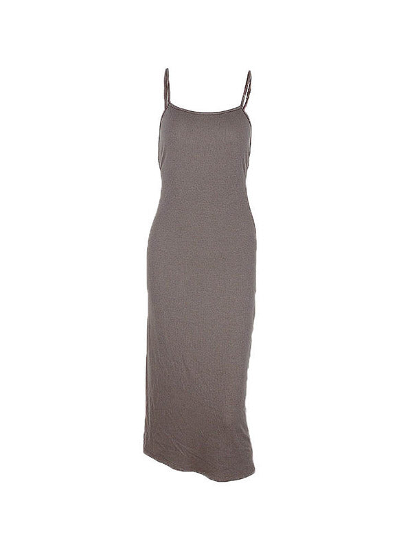 Sixsr Tie Back Split Bodycon Maxi Dress