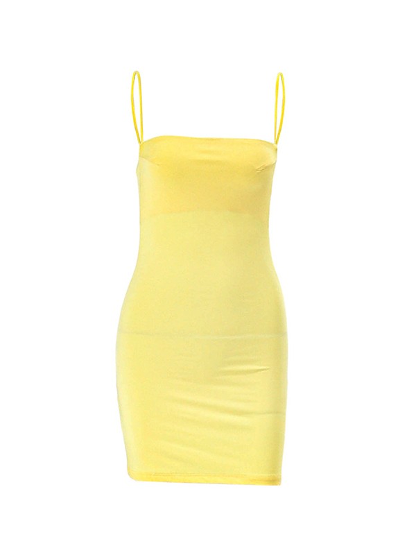 Sixsr Y2K Bodycon Slip Mini Dress