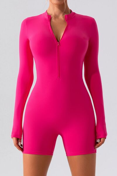 swvws Half Zip Long Sleeve Active Romper