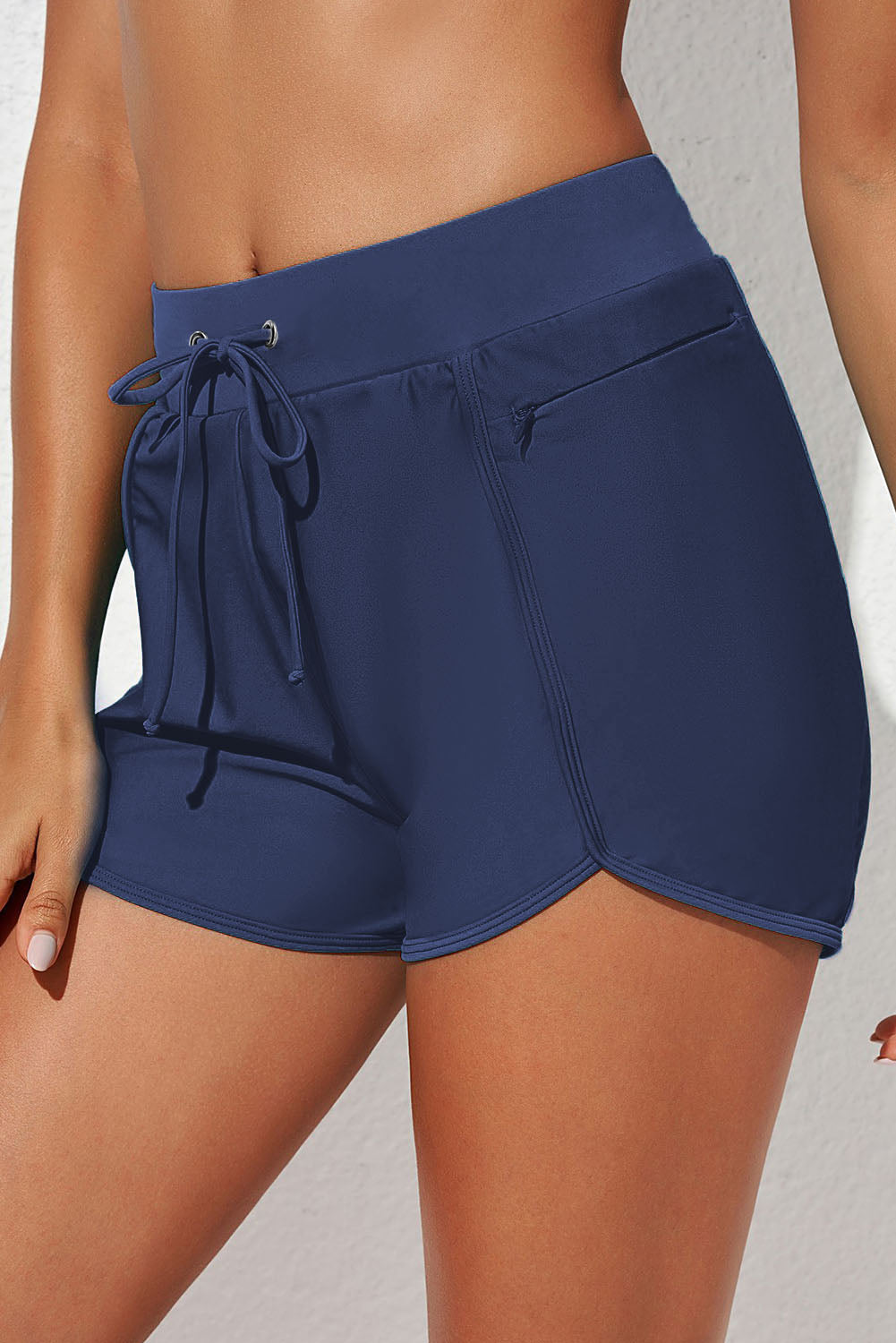 swvws Drawstring Waist Swim Shorts