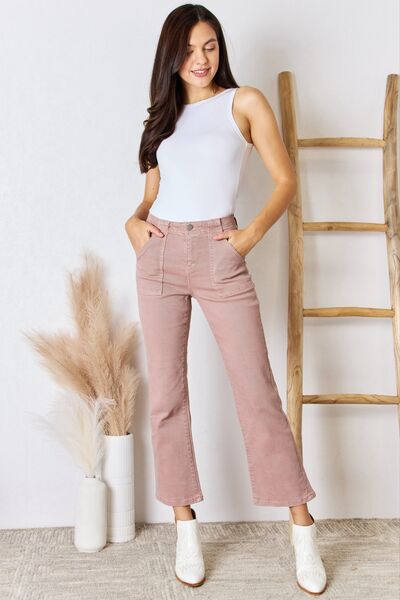 swvws RISEN Full Size High Rise Ankle Flare Jeans