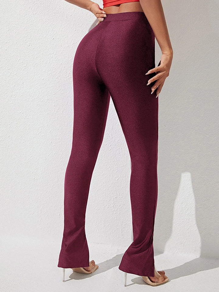 swvws High Waist Slit Skinny Pants