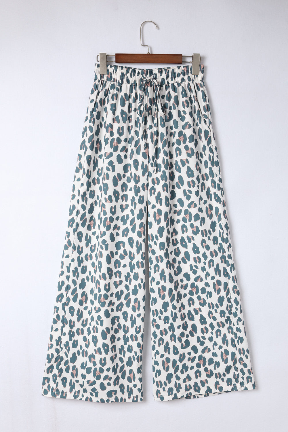 swvws Leopard Drawstring Waist Culottes