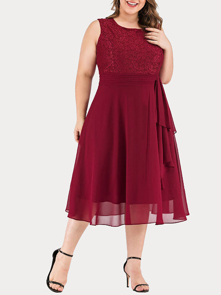 Sixsr Lace Sleeveless Cocktail Dress