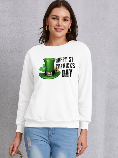 swvws HAPPY ST. PATRICKS DAY Dropped Shoulder Sweatshirt