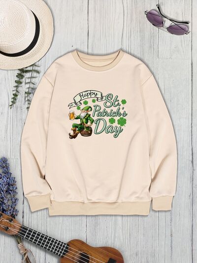 swvws HAPPY ST. PATRICK'S DAY Round Neck Sweatshirt