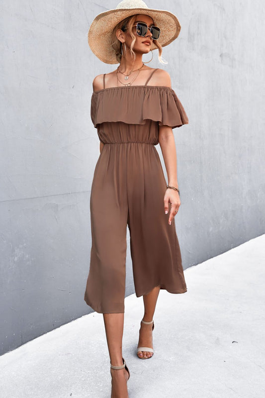 swvws Spaghetti Strap Layered Jumpsuit