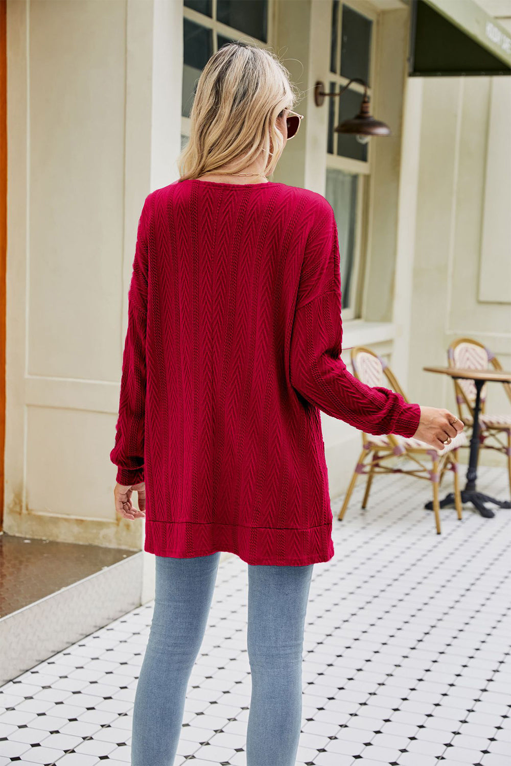 swvws Long Sleeve Pocketed Cardigan