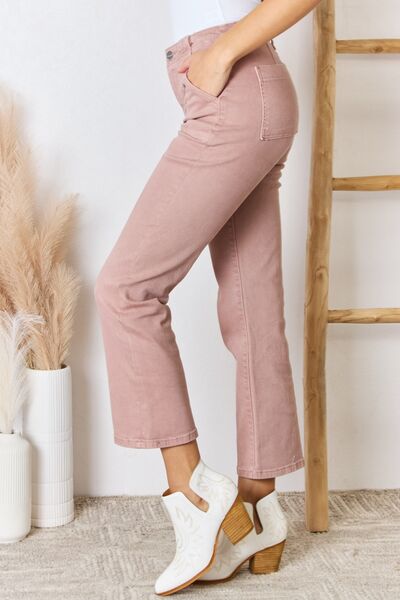 swvws RISEN Full Size High Rise Ankle Flare Jeans