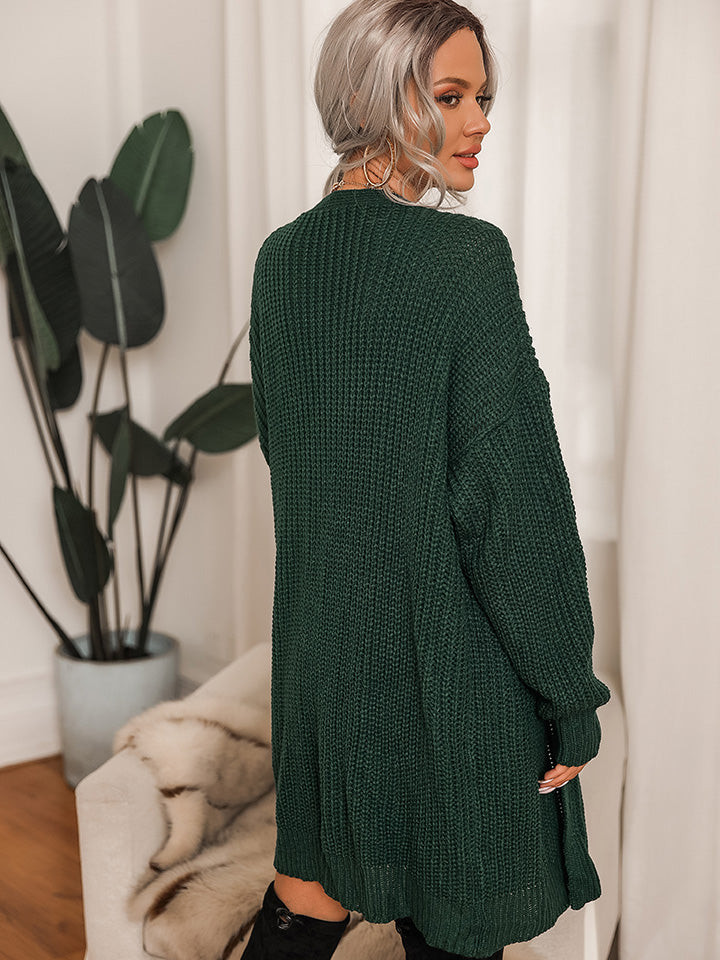 swvws Ribbed V-Neck Cardigan