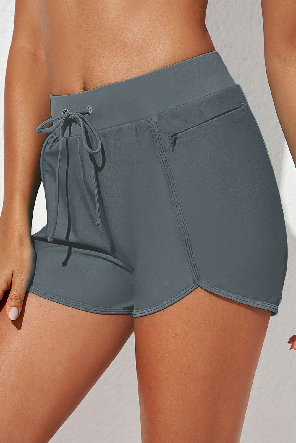 swvws Drawstring Waist Swim Shorts