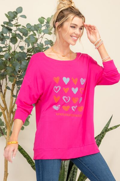 swvws Celeste Full Size Heart Graphic Long Sleeve T-Shirt