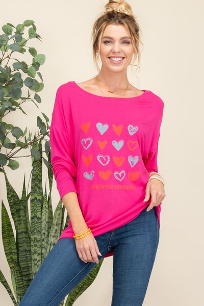 swvws Celeste Full Size Heart Graphic Long Sleeve T-Shirt