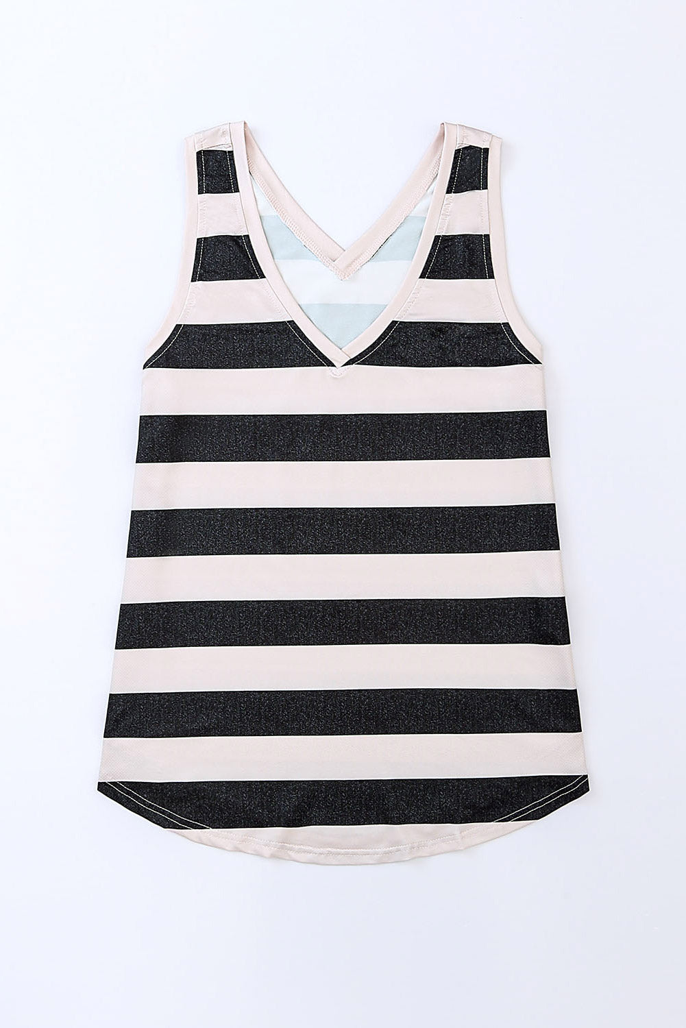 swvws Striped V-Neck Tank