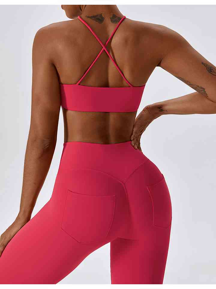 swvws Cropped Halter Neck Sports Bra