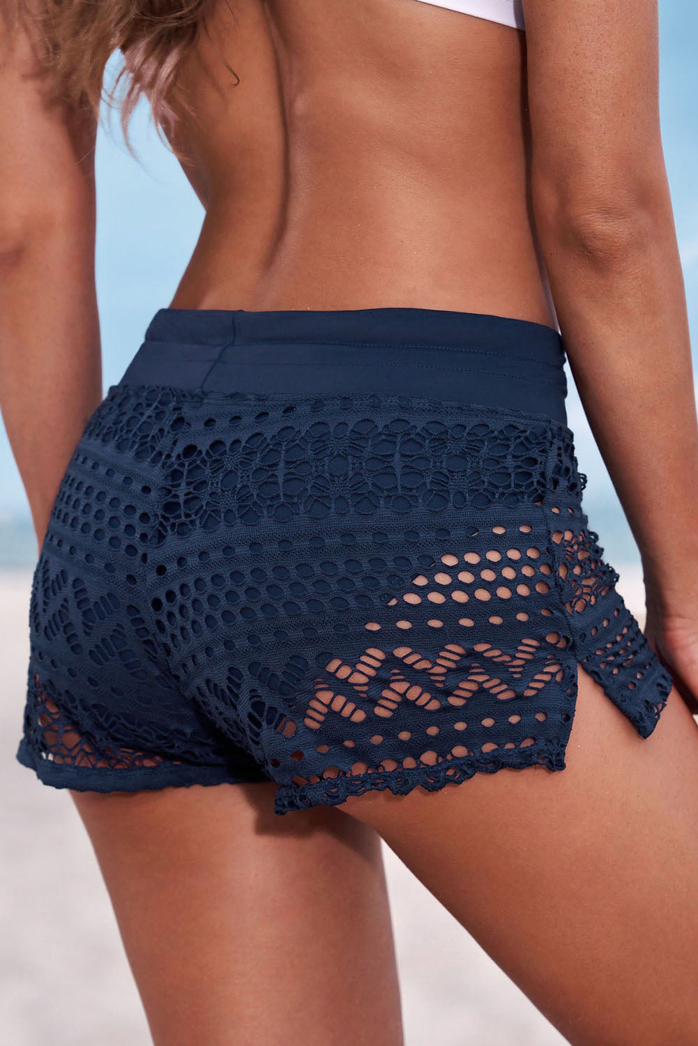 swvws Full Size Drawstring Waist Swim Shorts