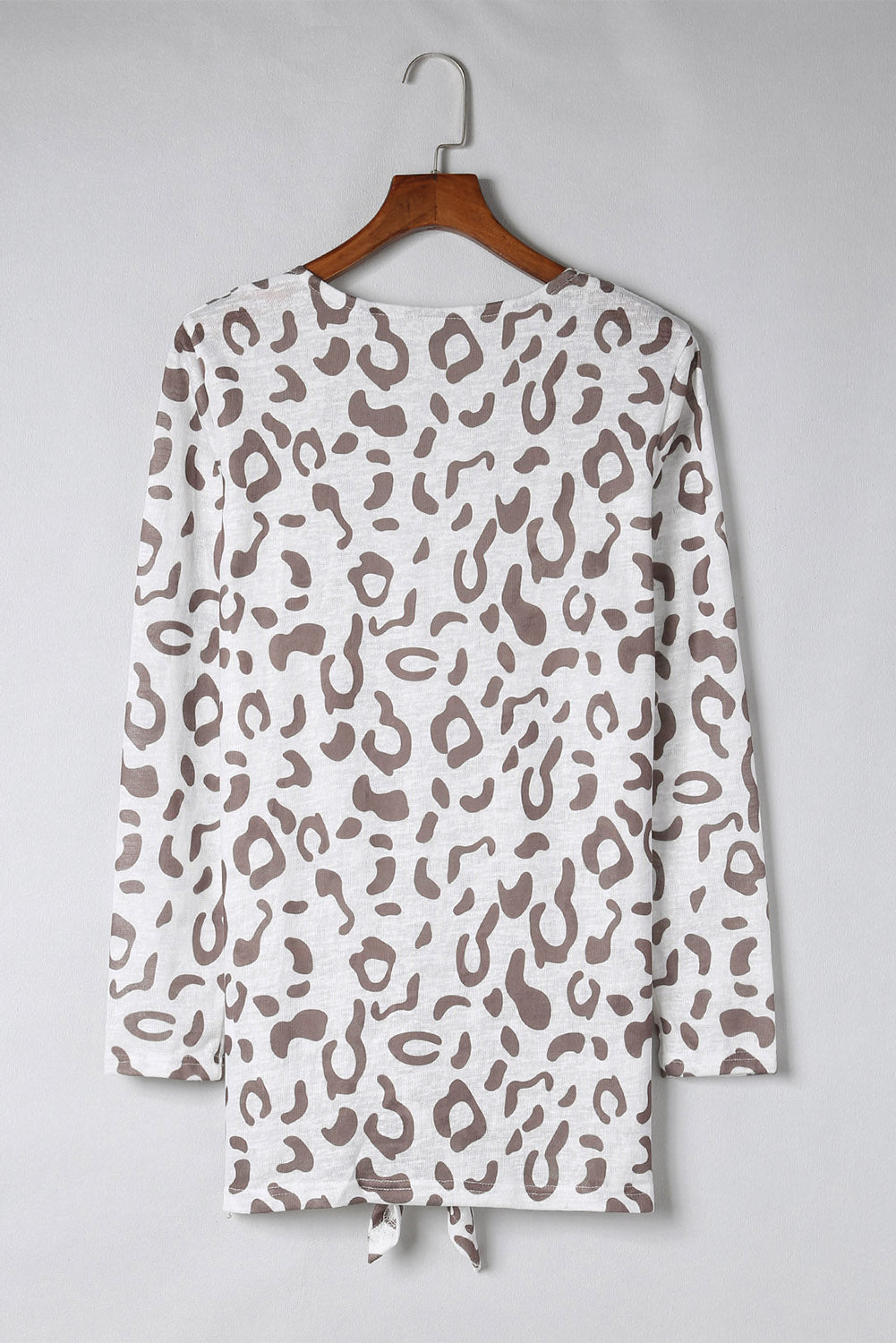 swvws Leopard Long-Sleeve Open Front Cardigan