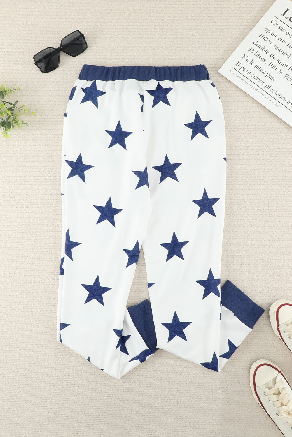 swvws Star Print Drawstring Detail Joggers