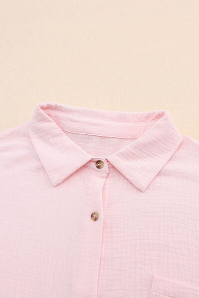 swvws Pocketed Button Up Long Sleeve Shirt