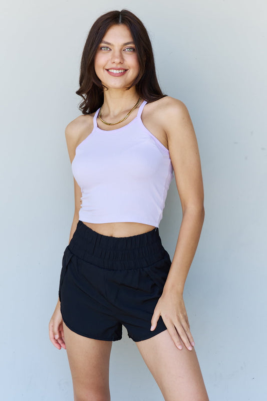 swvws Ninexis Everyday Staple Soft Modal Short Strap Ribbed Tank Top in Lavender