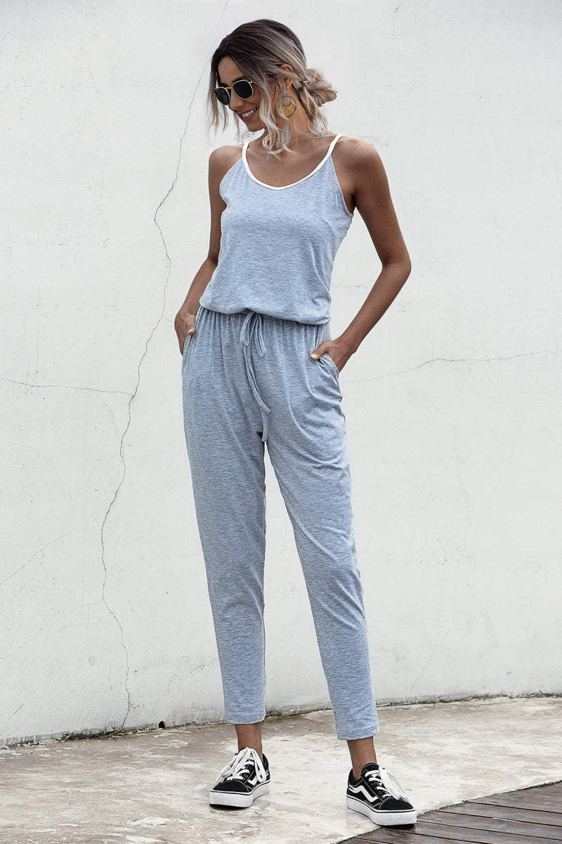 swvws Contrast binding Cami Jumpsuit