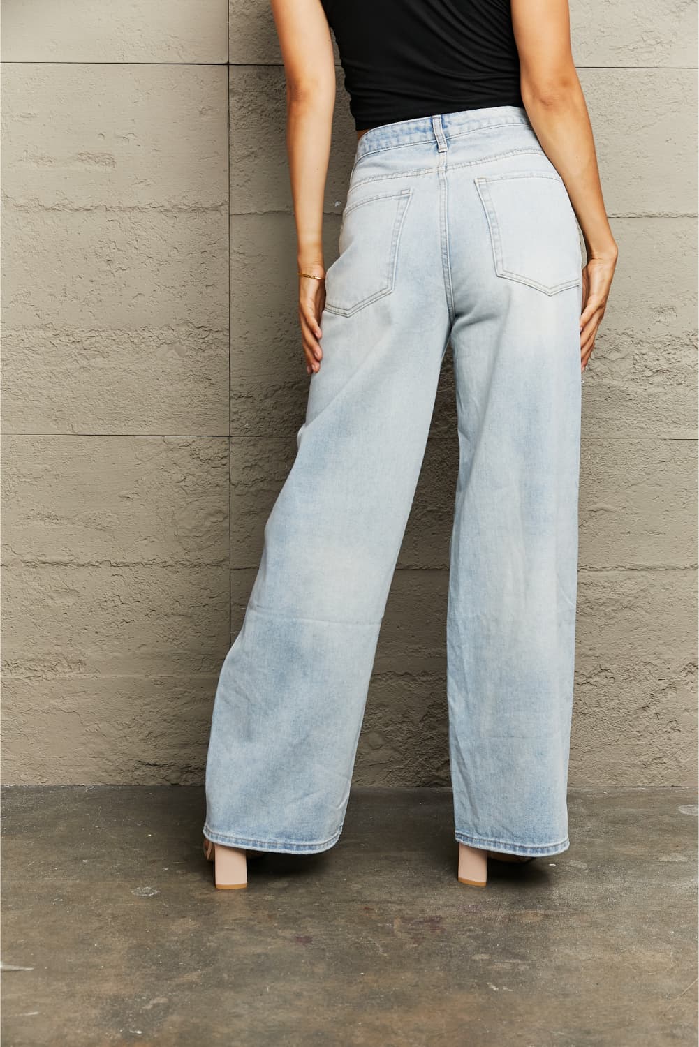 swvws Distressed Wide Leg Jeans