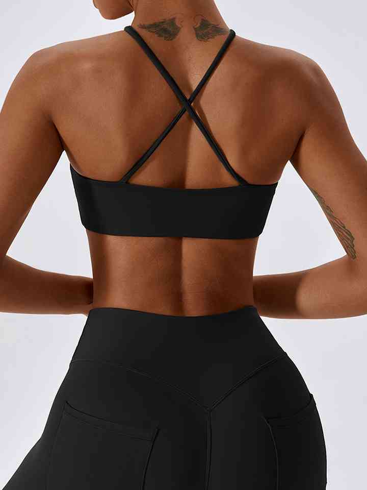 swvws Cropped Halter Neck Sports Bra