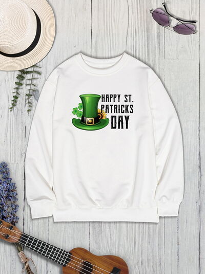 swvws HAPPY ST. PATRICKS DAY Dropped Shoulder Sweatshirt