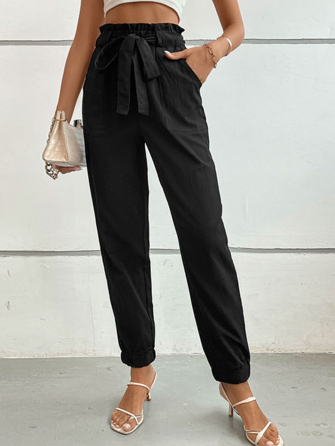 swvws Tie Front Long Pants