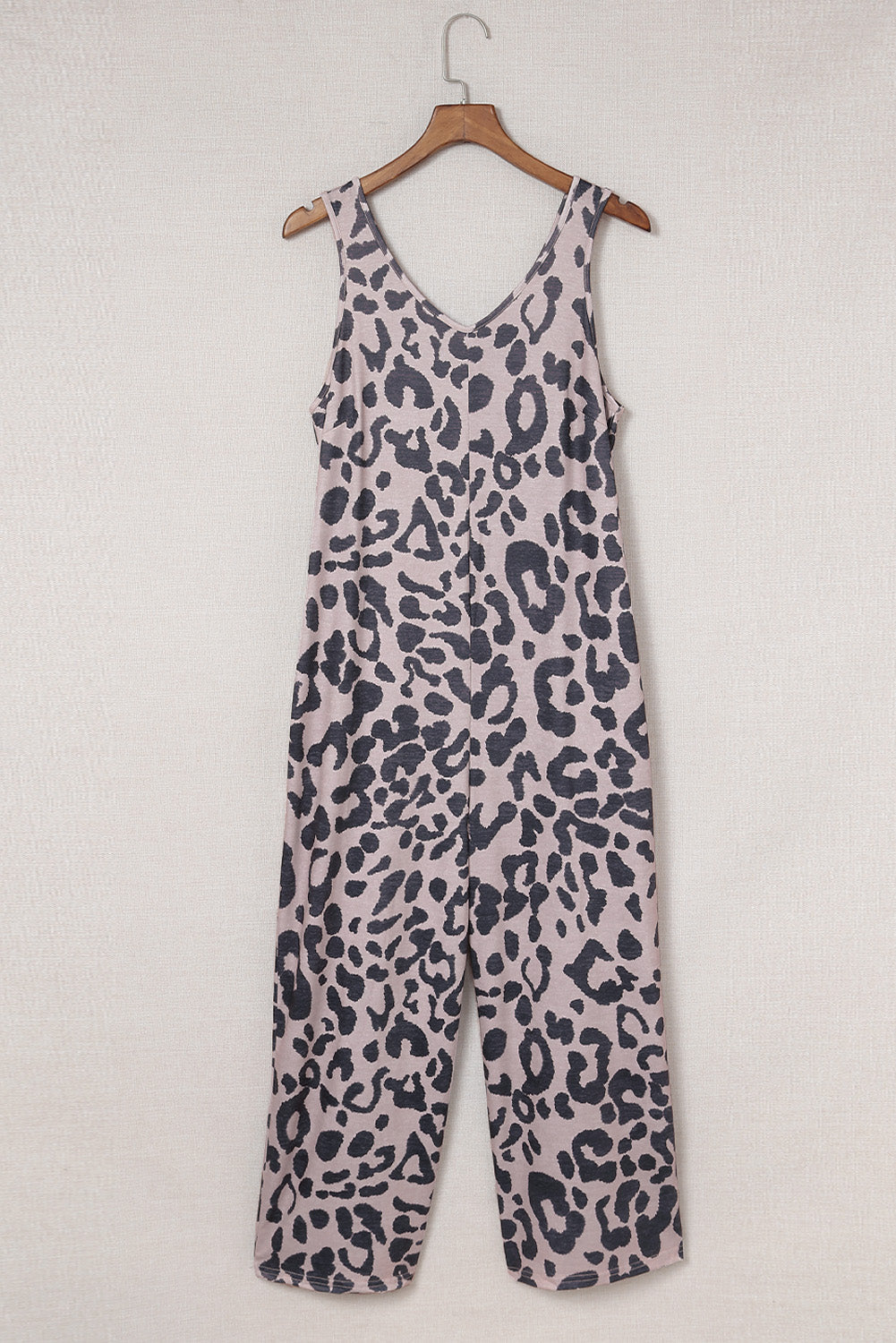 swvws Leopard Sleeveless Wide Leg Jumpsuit