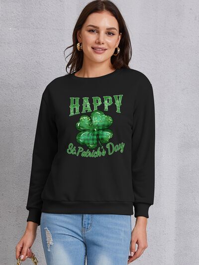 swvws HAPPY ST. PATRICK'S DAY Dropped Shoulder Sweatshirt