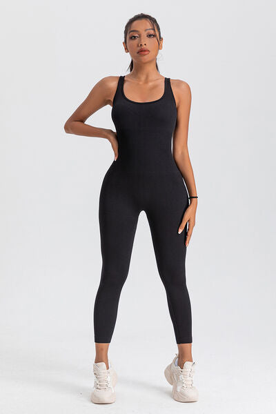 swvws Wide Strap Sleeveless Active Jumpsuit