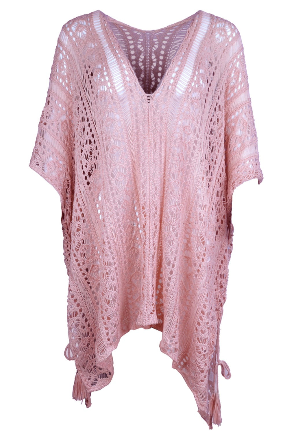 swvws Cutout V-Neck Cover-Up with Tassel