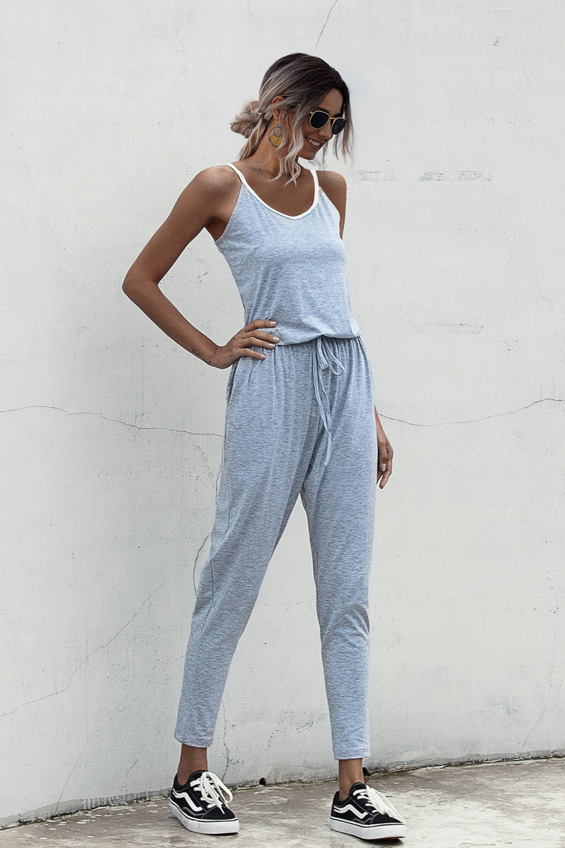 swvws Contrast binding Cami Jumpsuit