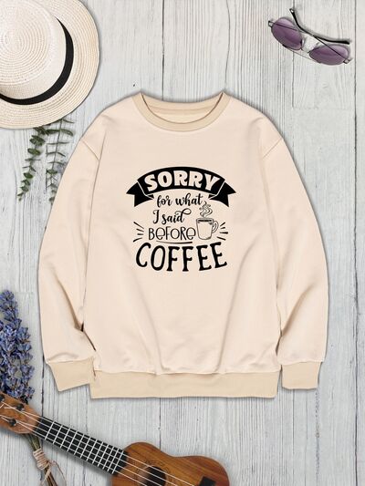 swvws Letter Graphic Round Neck Sweatshirt